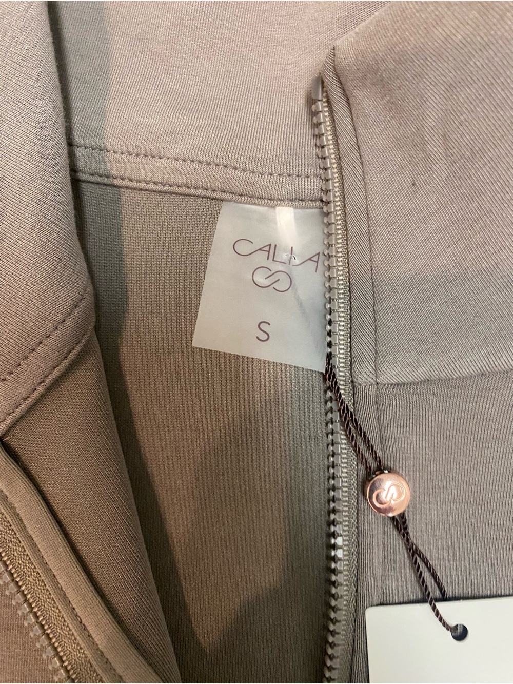 CALIA NWT GOLF SOFT SCUBA 1/4
ZIP SWEATSHIRT PULLOVER TAN MOCHA WOMENS SZ SMALL - Picture 3 of 10